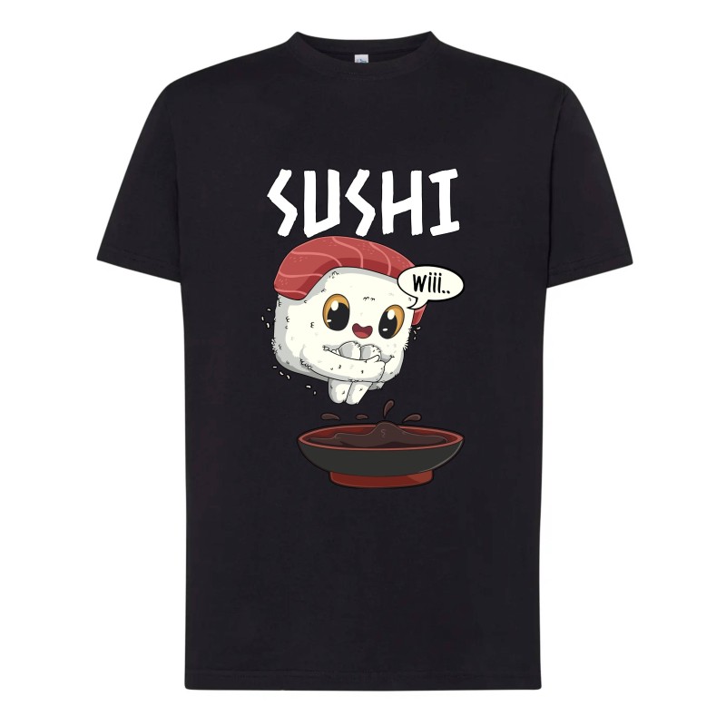 Camiseta humor friki Sushi Wii